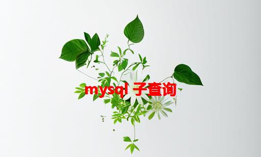 MySQL 子查询